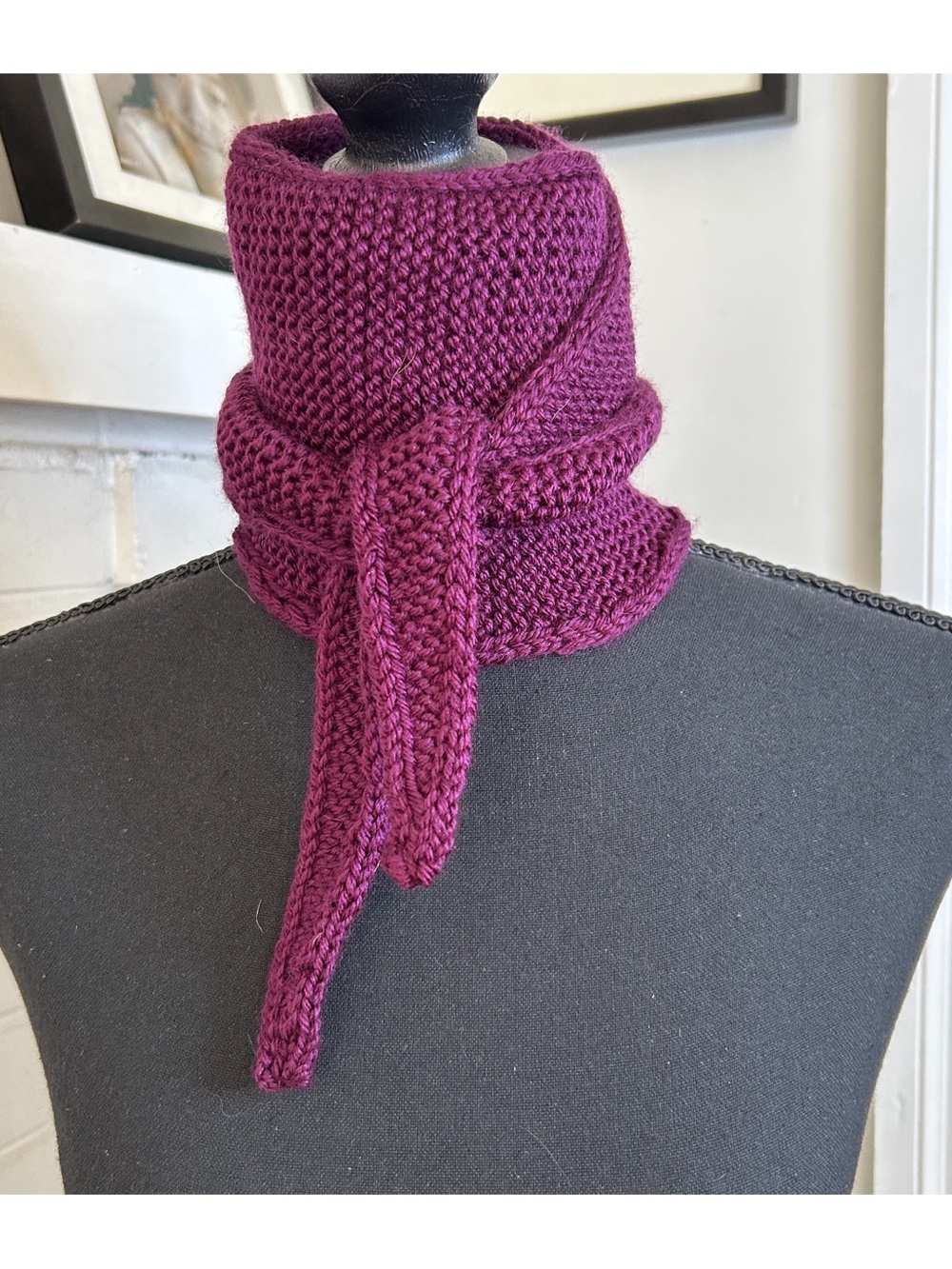 Brand New Handmade Sophie Scarf in Plum Size L